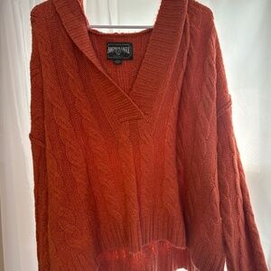 American Eagle Hooded Knit Sweater